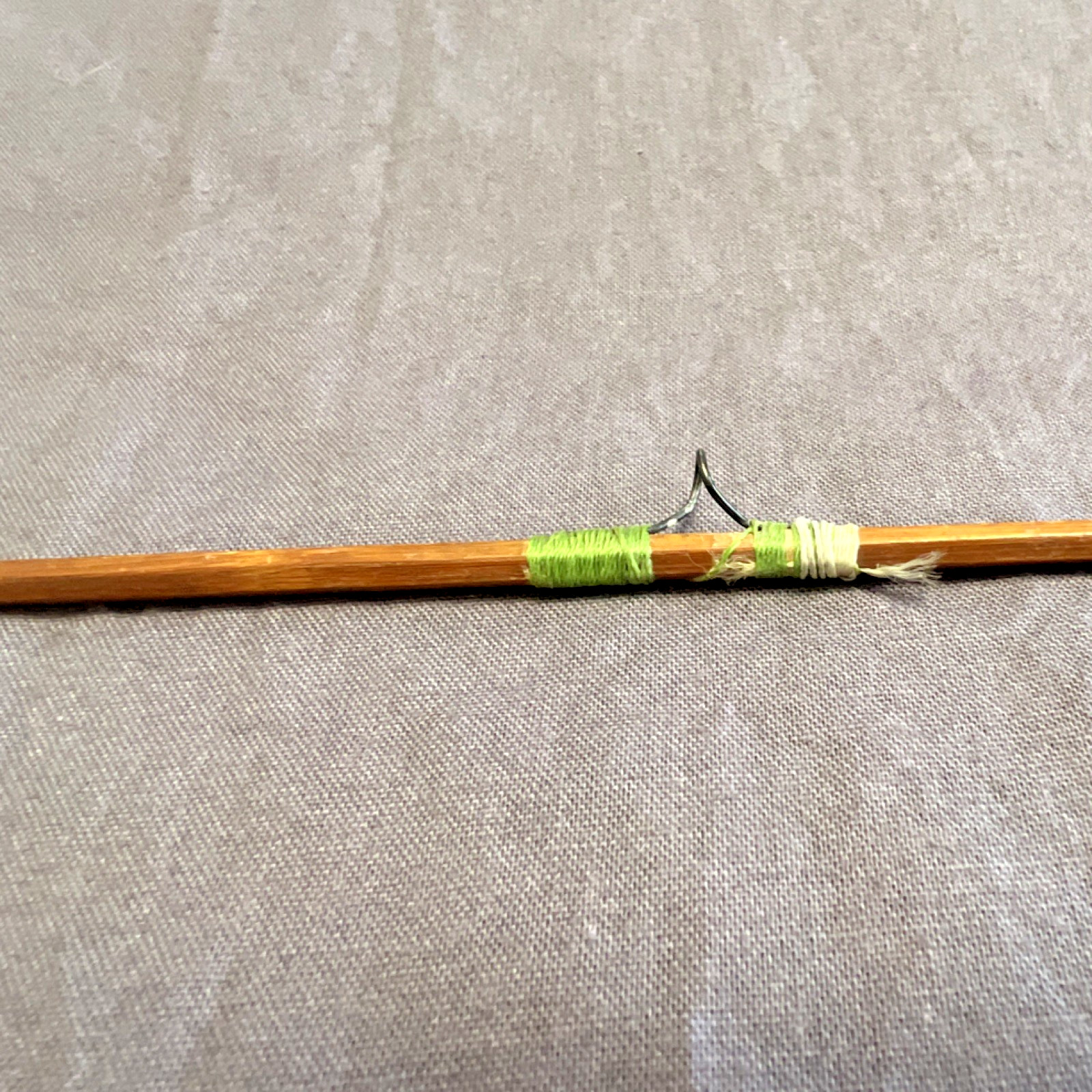 Montague Rapidan Bamboo 9ft 3pc Spinning Rod Cork Handle Moderate Med Vintage