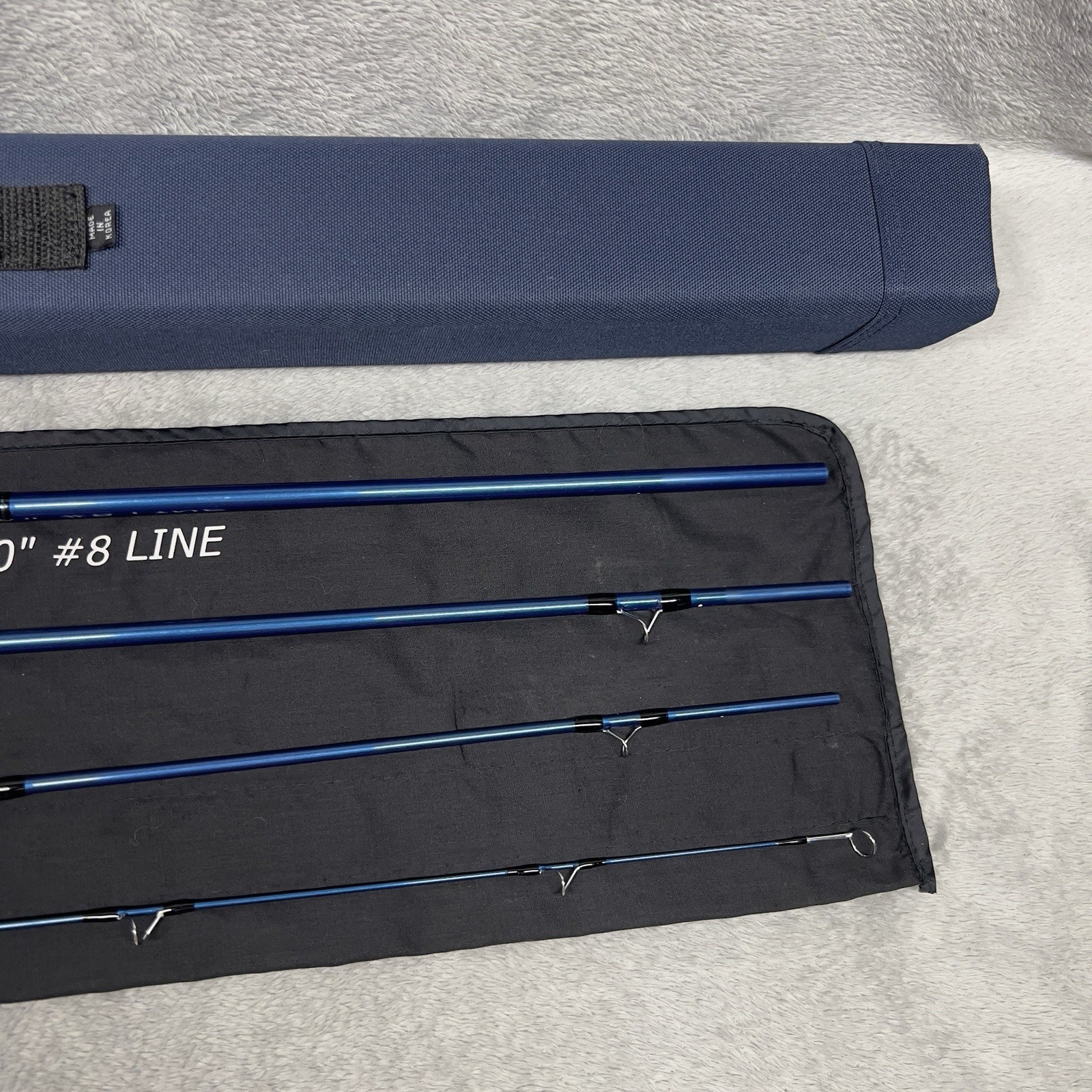 ECHO E3S-ti 8wt. 9’ft Fly Rod Saltwater Titanium Guides Blue 4 Piece Case