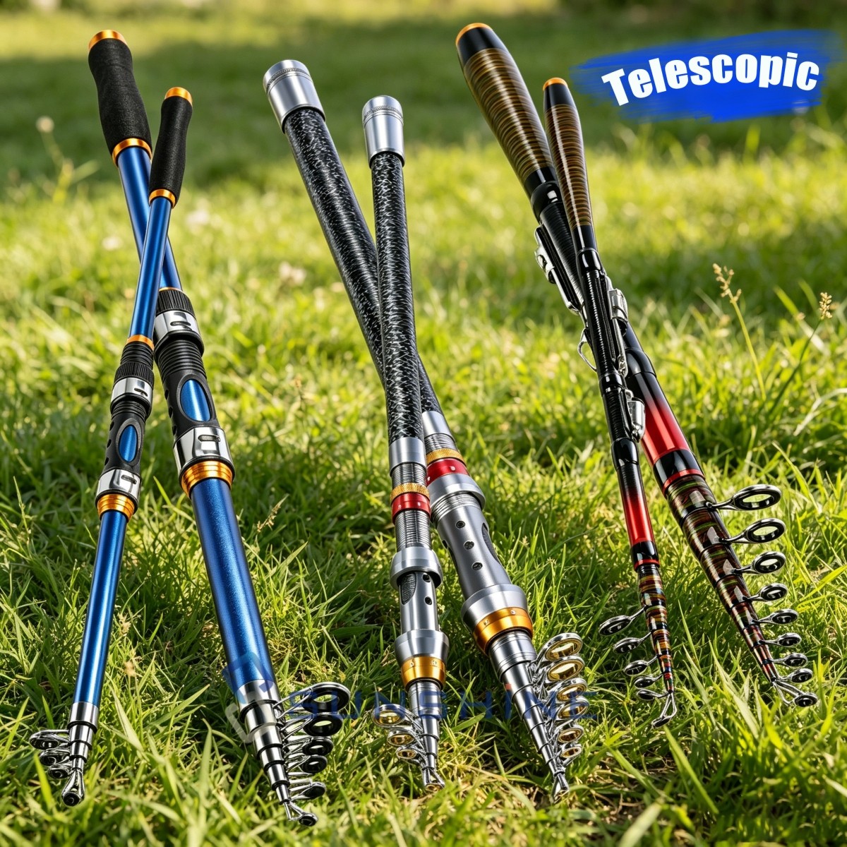 Telescopic Fishing Rod Carbon Fiber 10-50lb Portable for Outdoor Spinning Rod