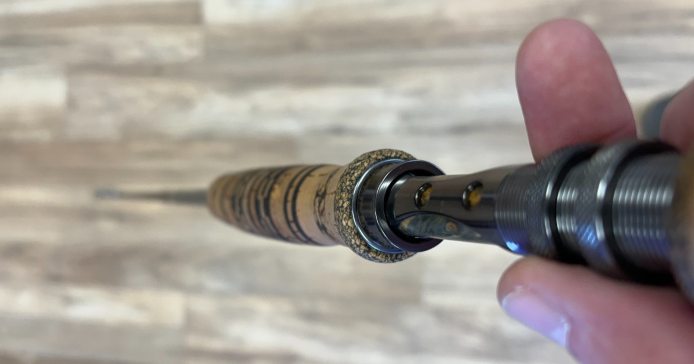 OSLER CUSTOM RODS MADE BY JAY OLSER -ABALONE SHELL INLAY-($849 NEW)
