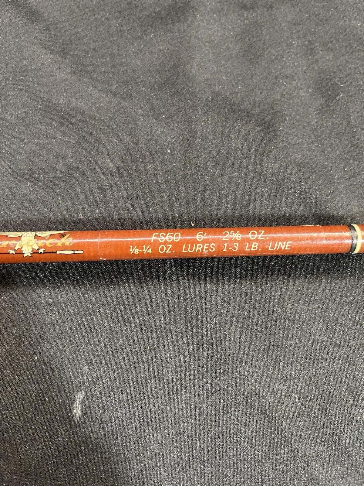 Vintage Fenwick Feralite FS60 Fly 6’ Rod made in USA – 2 5/8 OZ 1/8-1/4 OZ Lures