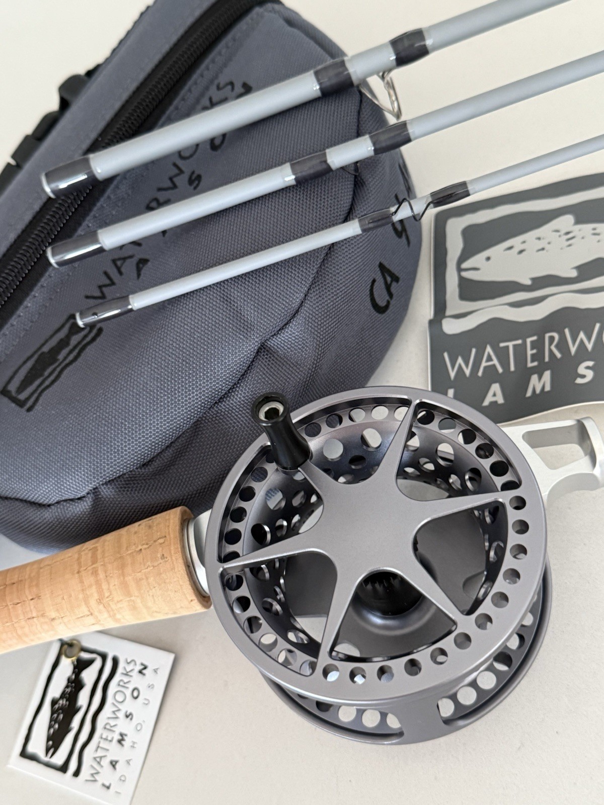 **BEAUTIFUL** 🔥 WATERWORKS LAMSON CENTER AXIS 4wt. 9’ft~4pc Fly Rod!! 🔥~LQQK~