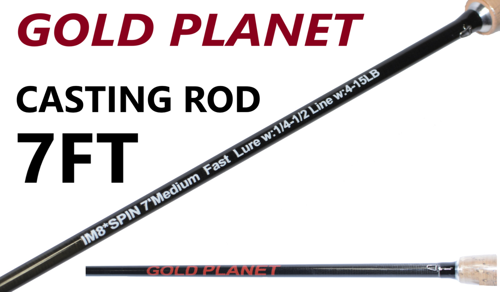 Fishing Pole Spinning Casting Rod Carbon Fiber Portable Medium Fast Lightweight