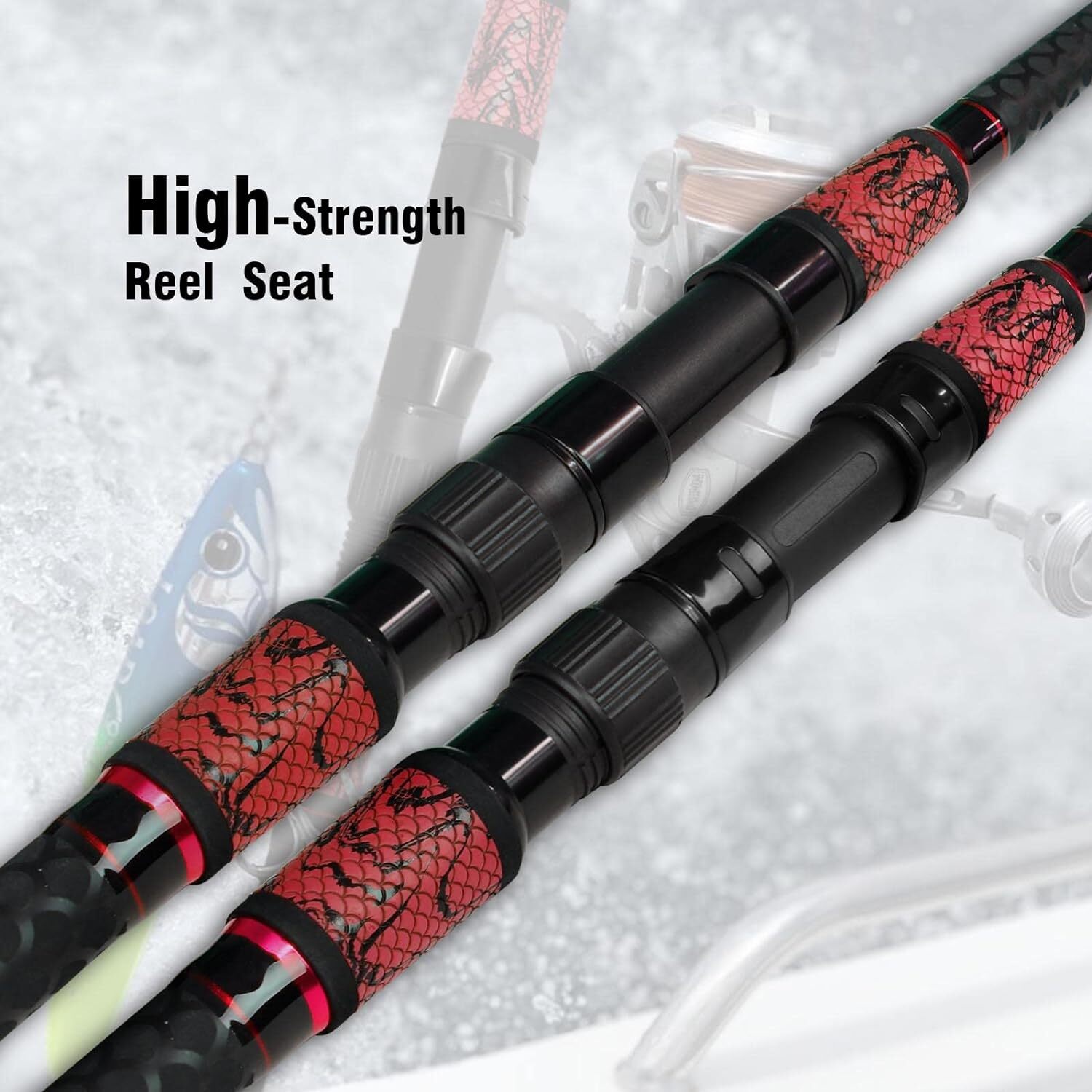 Surf Spinning Rod Graphite 2/3/4 Piece Travel Fishing Pole 8 9 10 12 13 15 FT