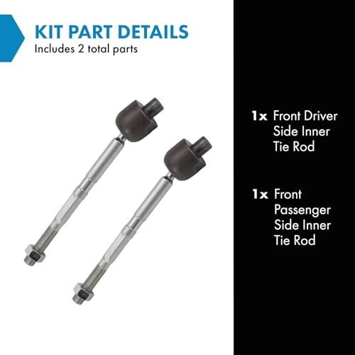 Inner Driver and Passenger Side Tie Rod Set 2 Piece Compatible with PSA27926