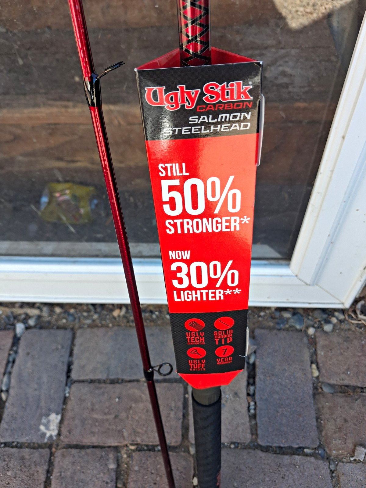 Ugly Stik Carbon Salmon Steelhead 9′ Spinning Rod Medium Moderate 2pc 8-15lb