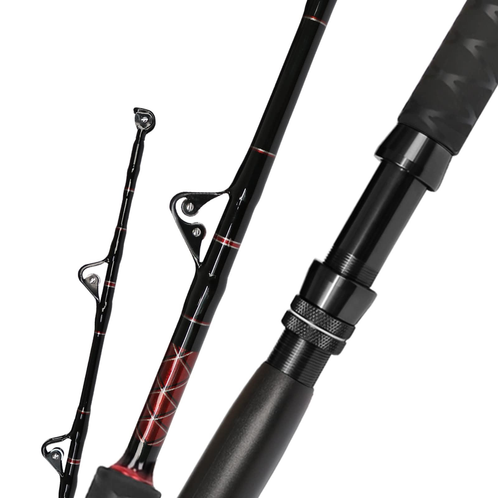 Fiblink Saltwater Fishing Trolling Rod 1-Piece Heavy Duty Roller Rod Big Name Co