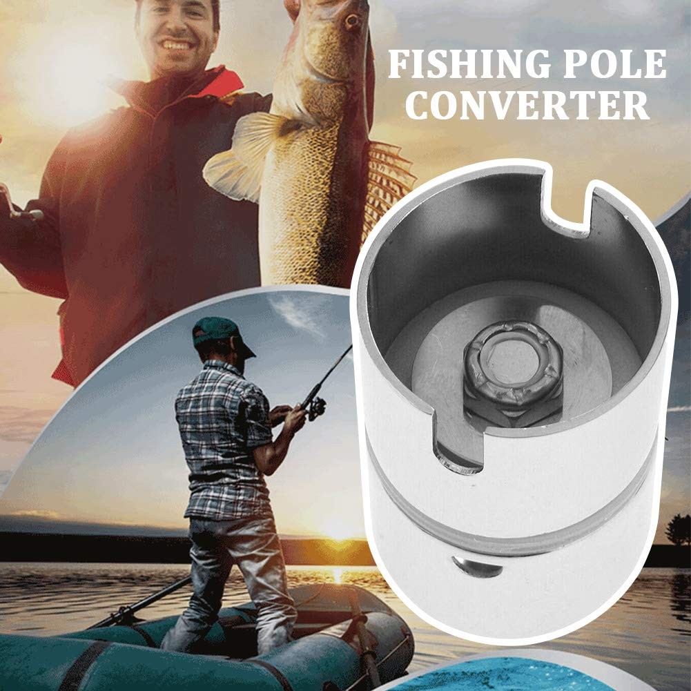 CfoPiryx Drop-in Swivel Rod Holder Fishing Pole Converter, free size, Silver
