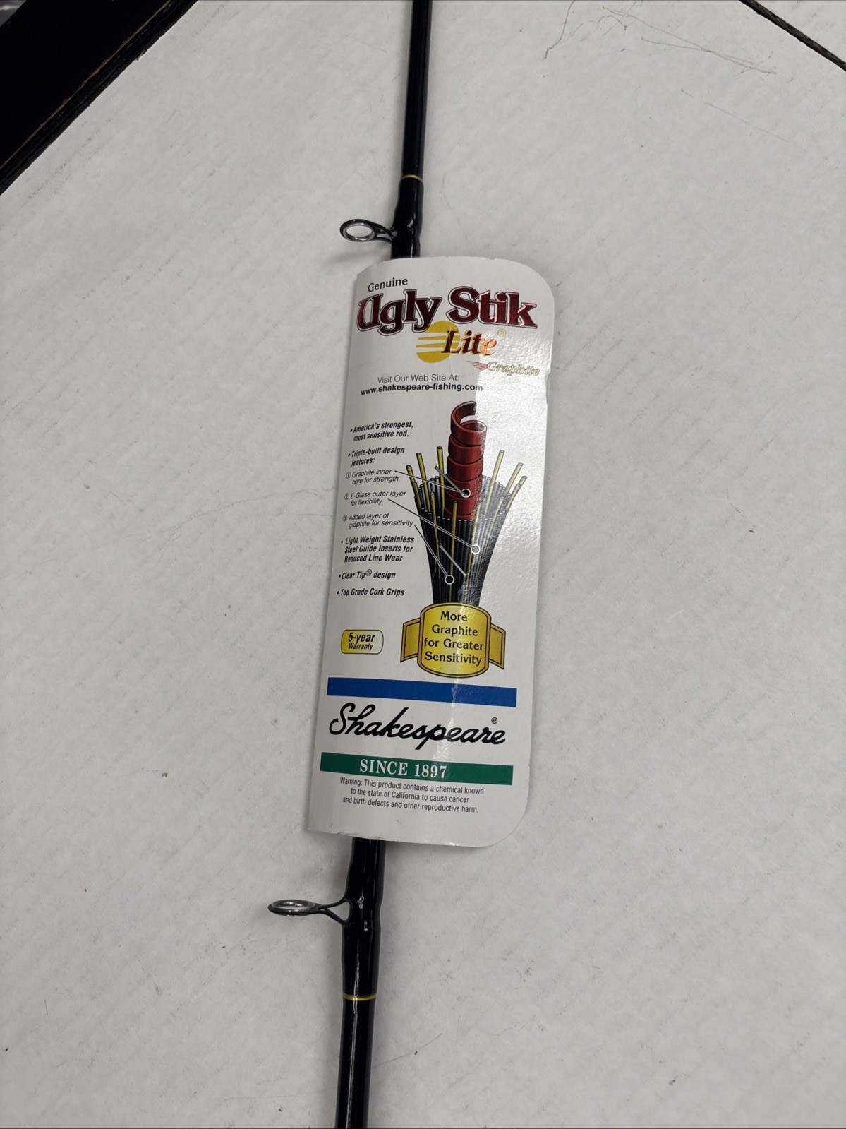 Ugly Stik Lite Graphite Shakespeare CA 1160-1M 6’0 Rod NOS
