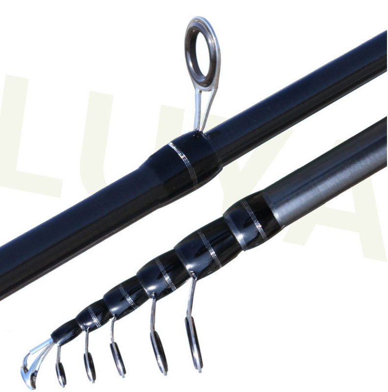 Portable Fishing Rods Telescopic Casting Rod Spinning Carbon Fiber Pole 1.8M-3M