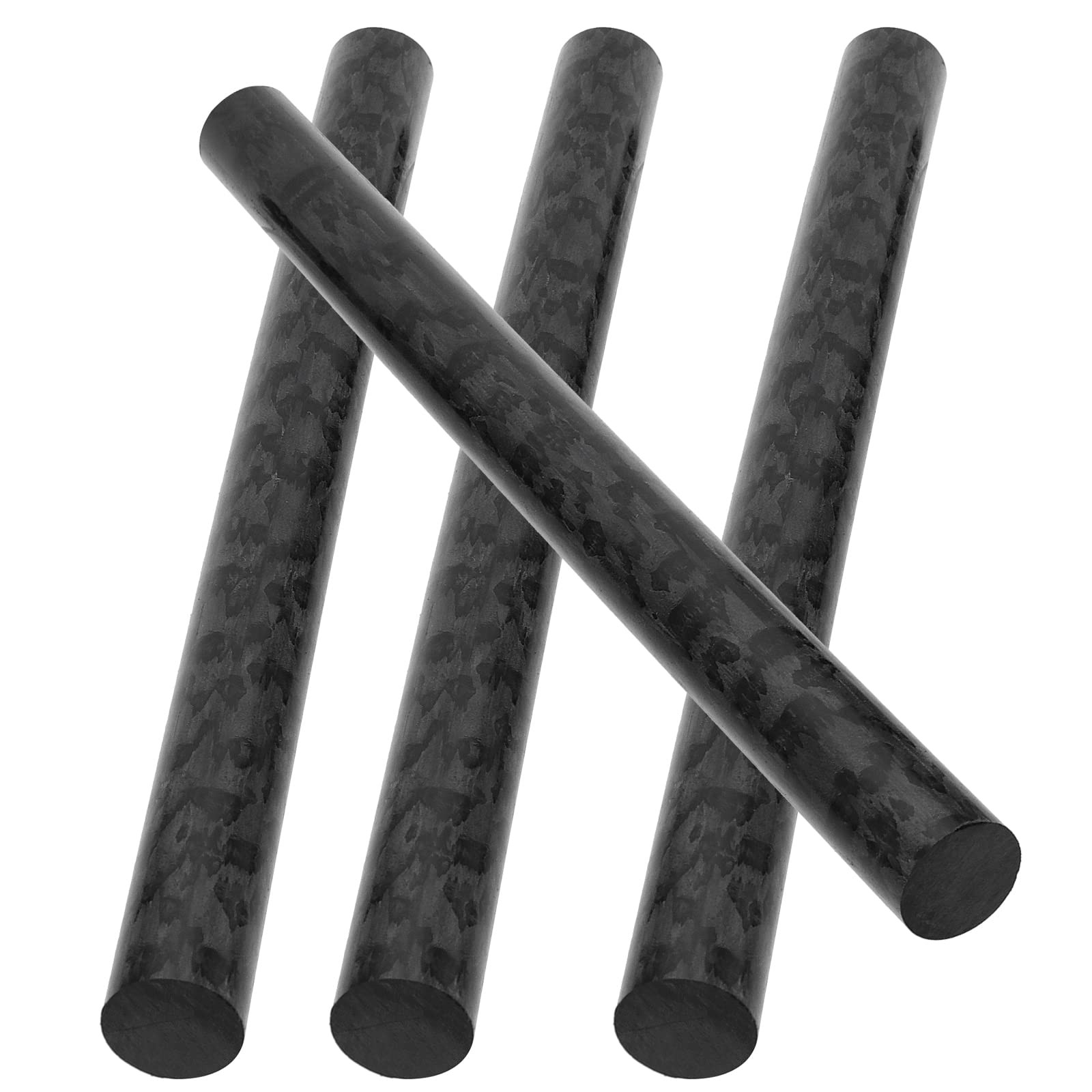 Round Acetal Copolymer Rods 4 Pack 1×12 Inch Opaque Black Plastic Standard