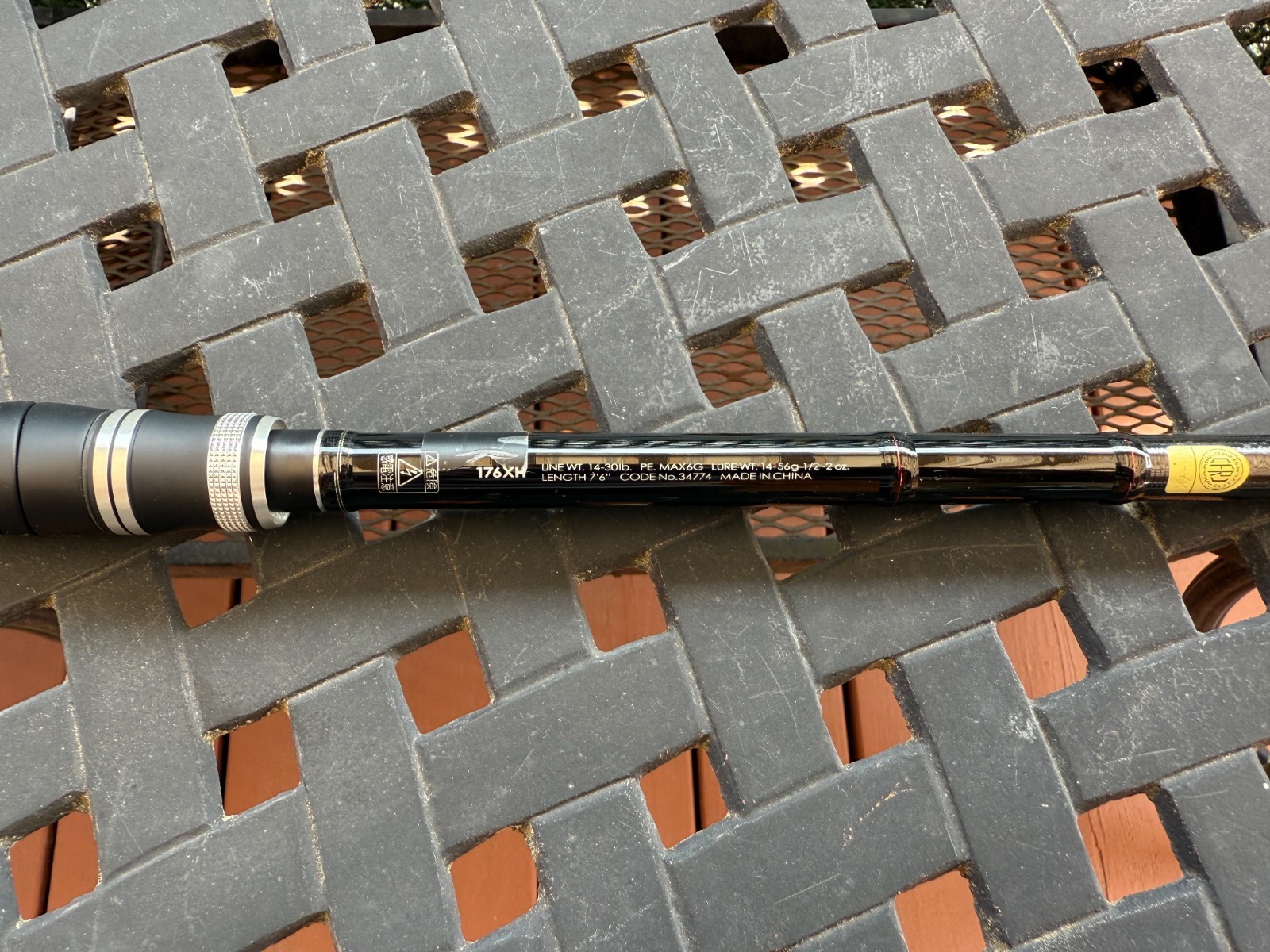 Shimano Poison Adrena 176XH (JDM), 7’6″, Ex Heavy, Fast, 14-30lb, 1/2-2oz, Cast