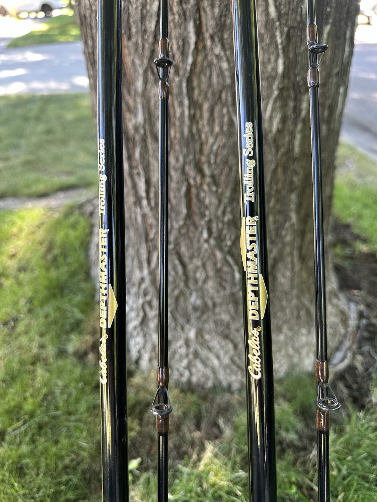 2 Cabelas Depthmaster Trolling Series Fishing Rods 8′ Downrigger Model DR-80M