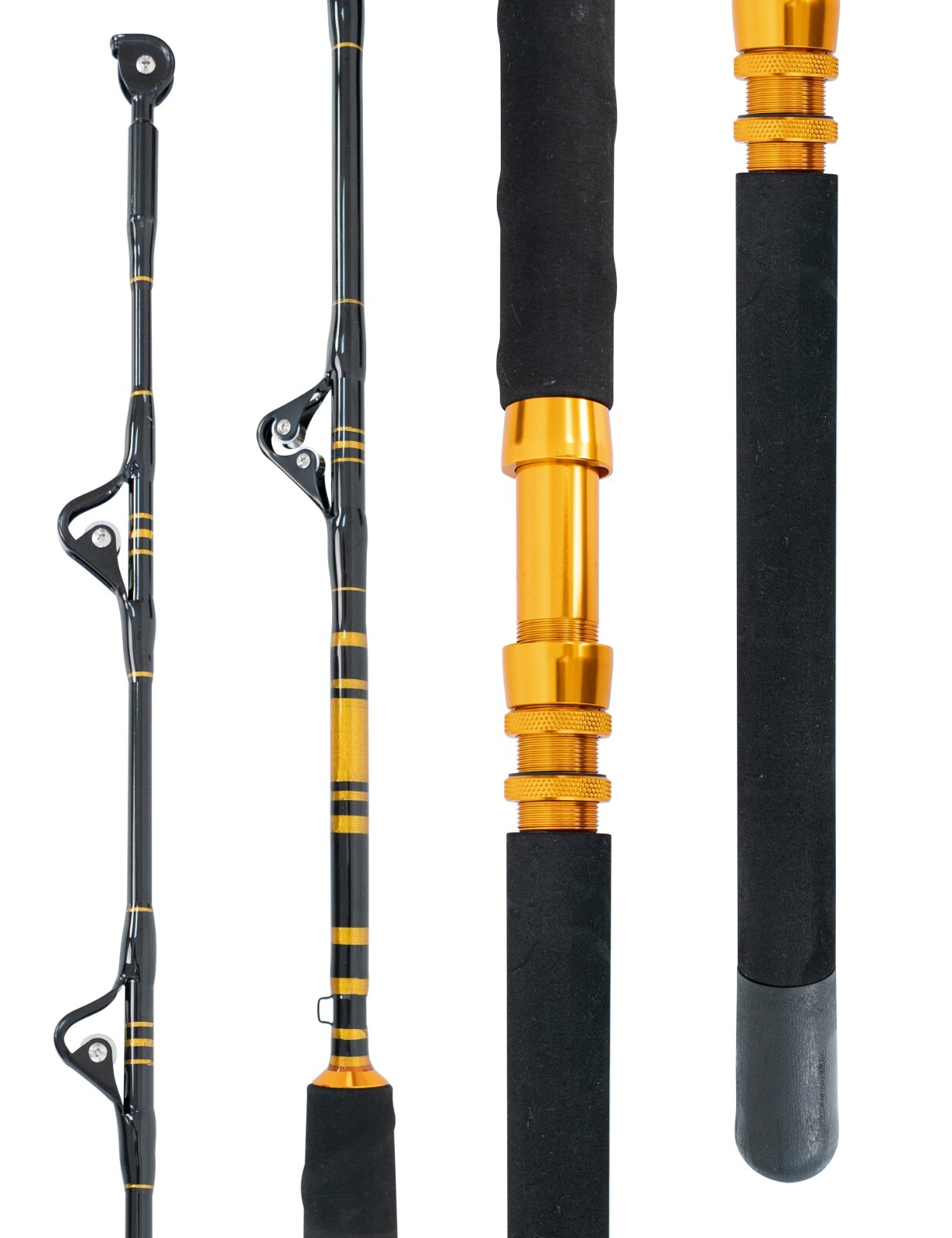 BLUEWING 6??0?? Classic Trolling Fishing Rod 1pc Fiberglass Rod Moderate Fast