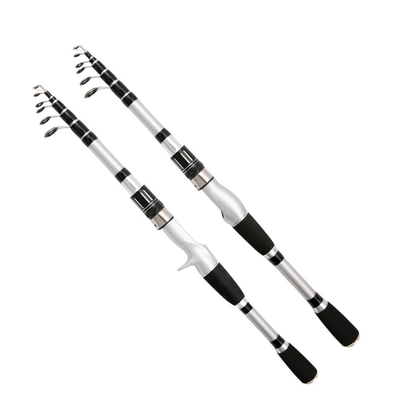 Hard Telescopic Fishing Rod Long Casting Pole Carbon Fiber 1.5m-2.4m Fast Pole