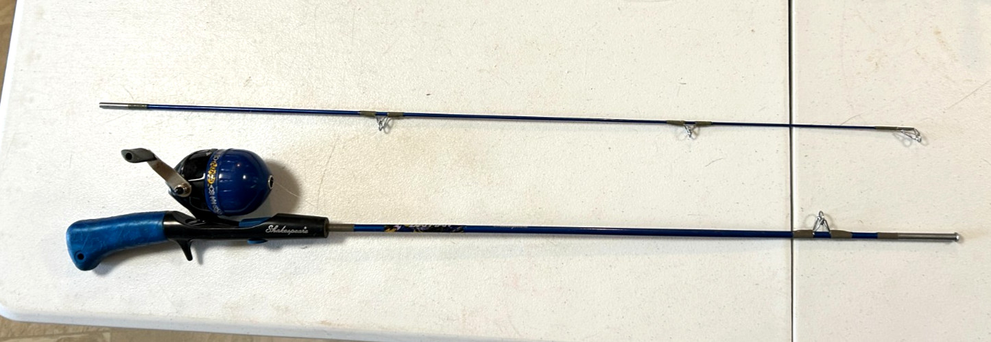 Vintage Batman Shakespeare Spinning Fishing Rod, Enclosed Reel 5′, 2 Piece