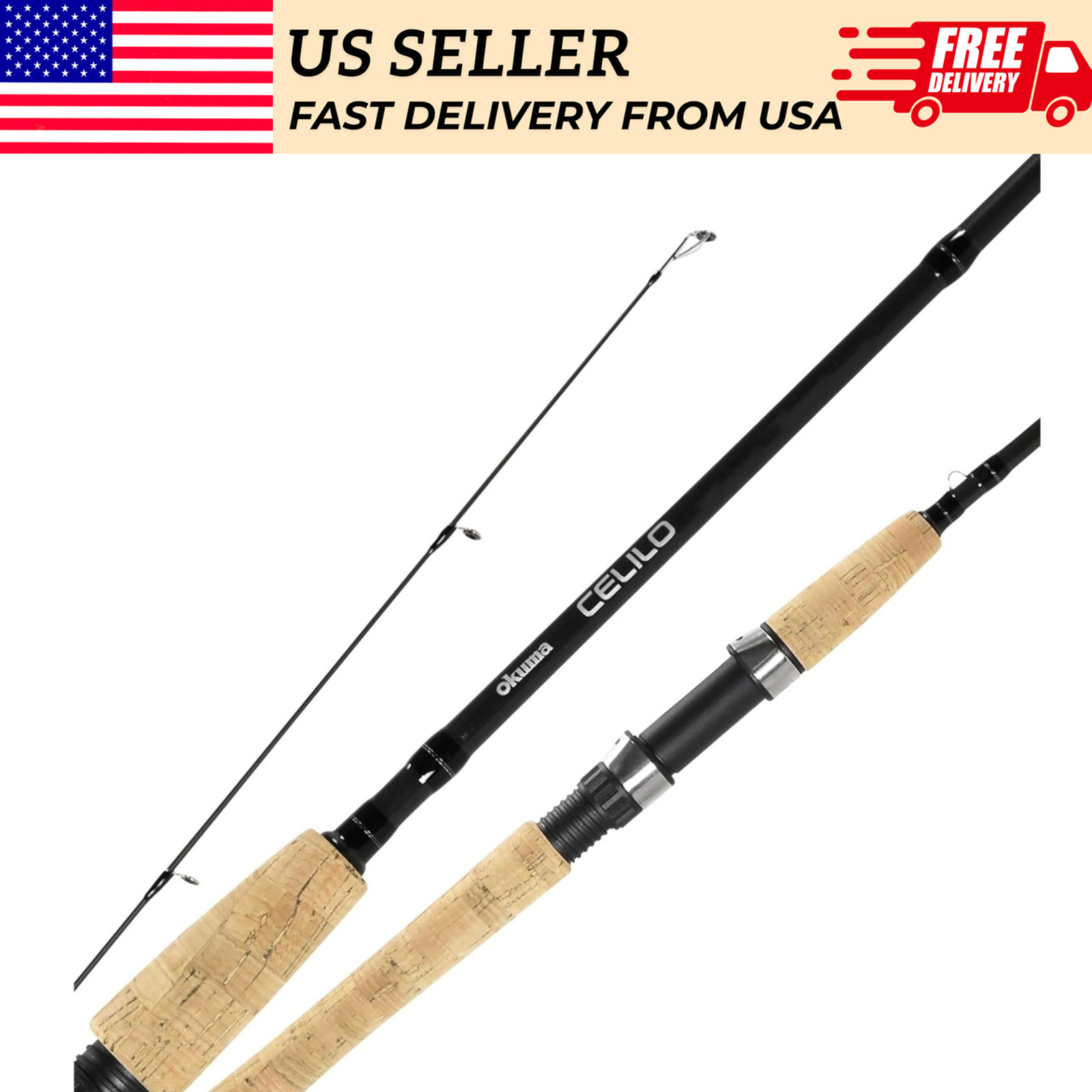 Okuma Celilo 6ft Ultra Light Spinning Rod Trout Graphite 2pc Sensitive