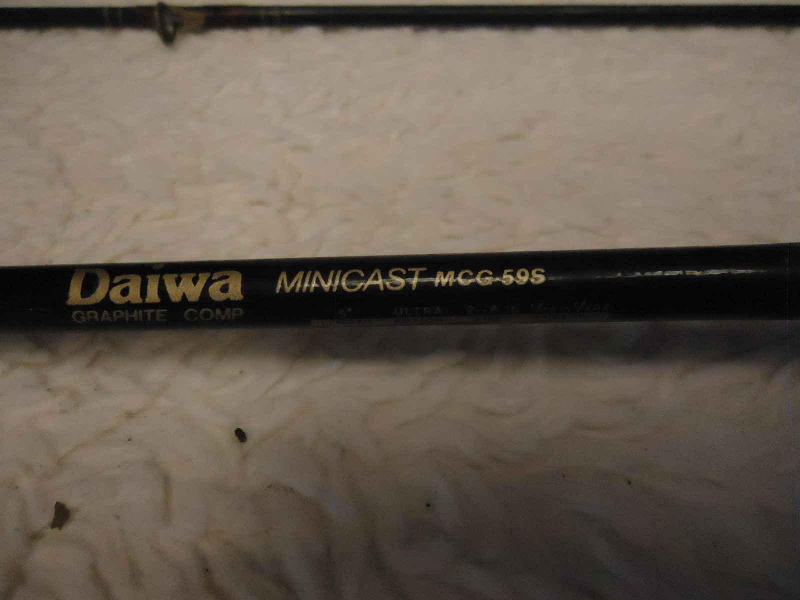 DAIWA 5 FT 3 PC ULTRA LIGHT CASTING GRAPHITE ROD MCG-59S/ 2-4 LB 1/16 – 1/4 OZ #
