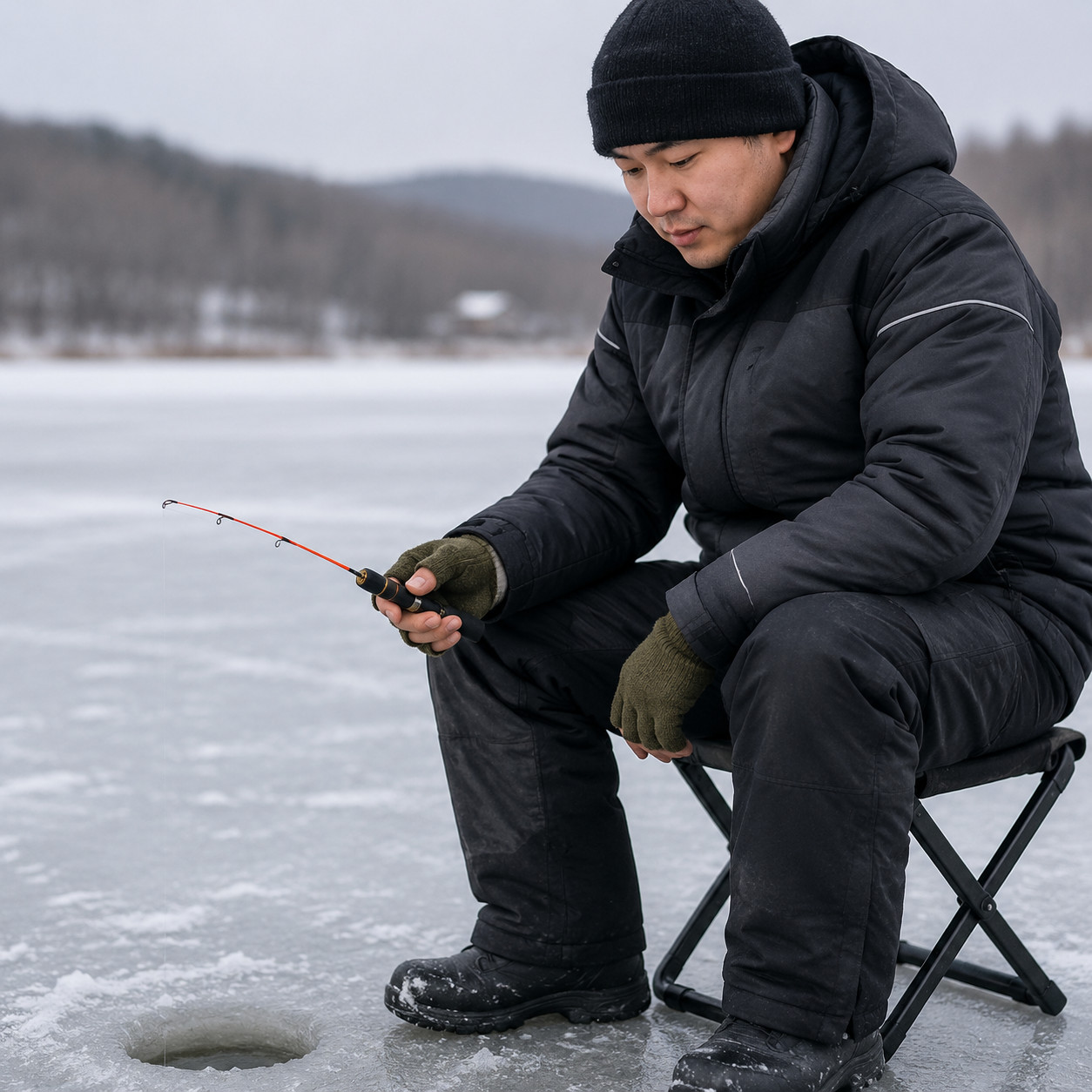 Panfish Ice Rod, Carbon Fiber Composite Ice Fishing Rod, Soft Action Winter