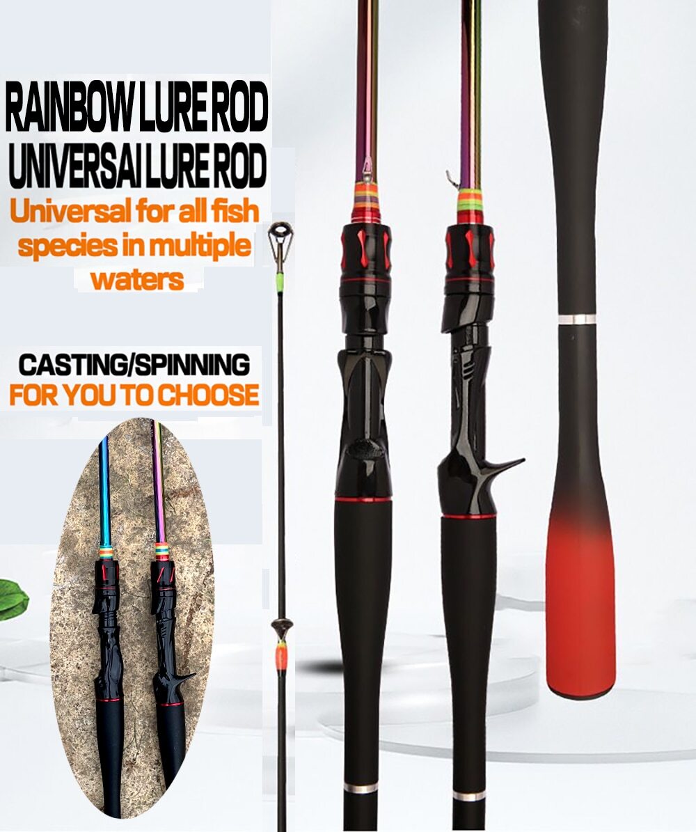 Spinning Casting Lure Fishing Rod 1.65m 1.8m Carbon Fiber Pole Lure Weight 8-25g
