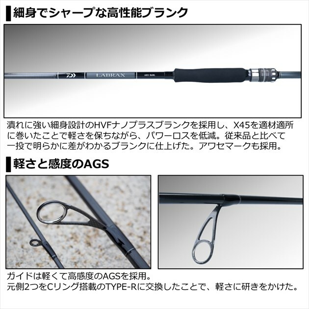 DAIWA Seabass Rod 21 LABRAX AGS 110M-3・N 3 Piece Pack Rod near mint from japan