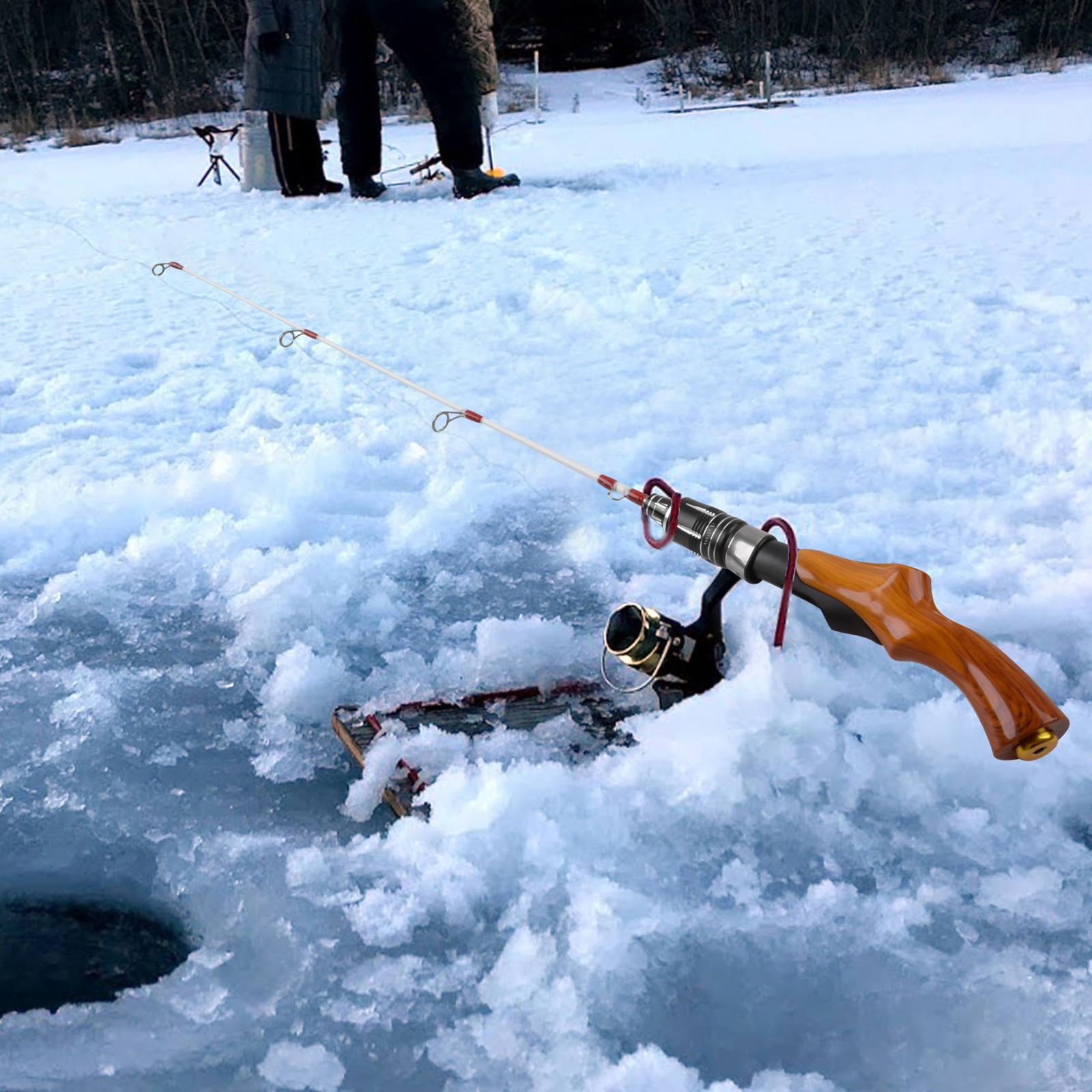 Ultralight Fast Action Ice Fishing Rod Spinning Pole Winter Walleye Trout