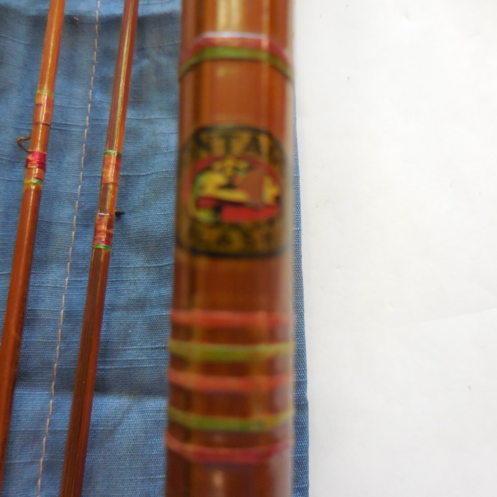 MONTAGUE FLY ROD FLASH 8 1/2ft BAMBOO 3 JOINTS MED EXT TIP Mint