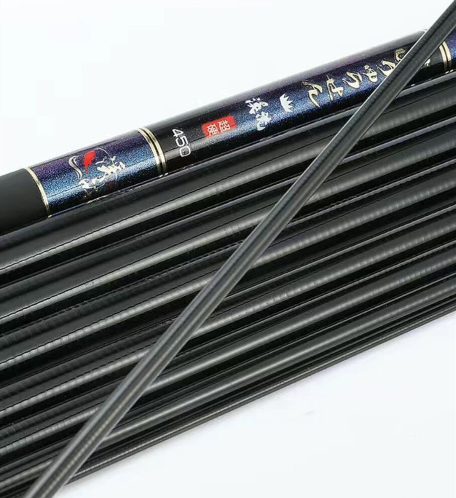 Telescopic Fishing Rod Carbon Fiber Ultra Light Spinning 2.7M-9M Stream Hand Rod