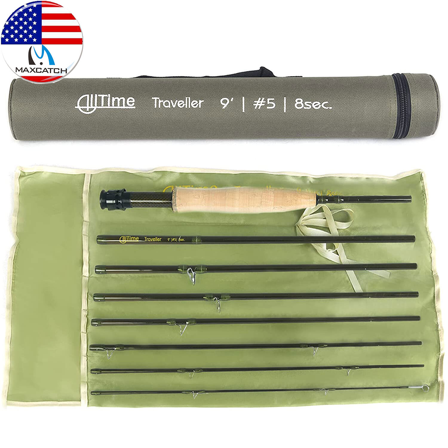 Maxcatch Alltime Travel Fishing Rod-Ultra Compact for Backpacking Size: 5/6/8wt