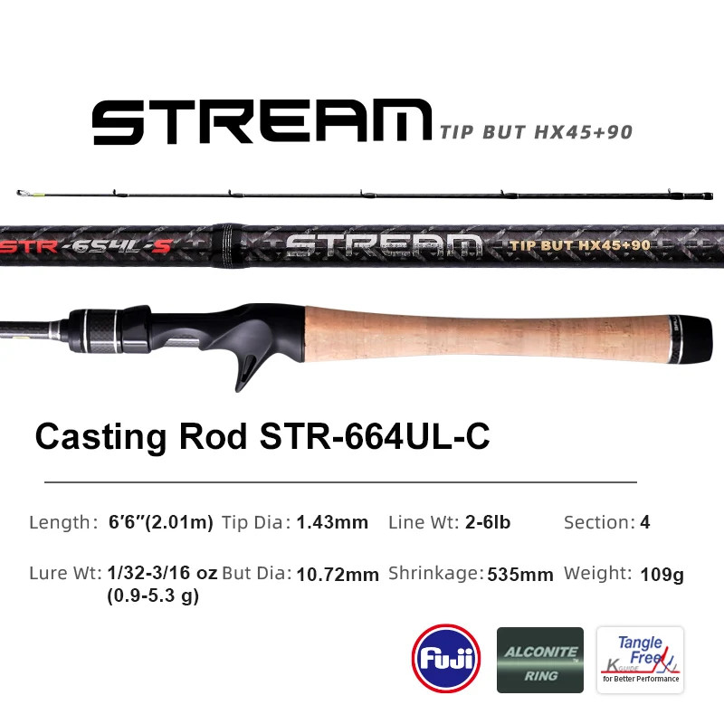 PURELURE STREAM Soft Bait Travel Rod Ultralight 1.98M 2.01M Partner Pike Bass Tr