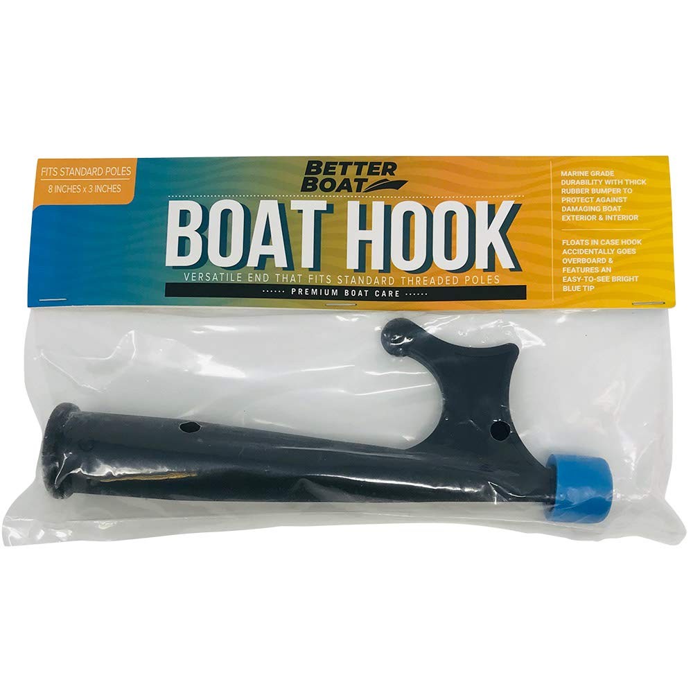 Boat Hook for Pole, Works with Push Pole 3/4″ Thread Screw End, Black