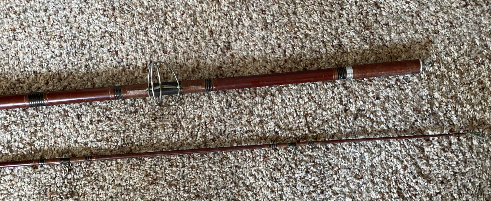 VINTAGE GARCIA CONOLON 2455 MEDIUM ACTION FAST TAPER SPINNING ROD SALMON VGC