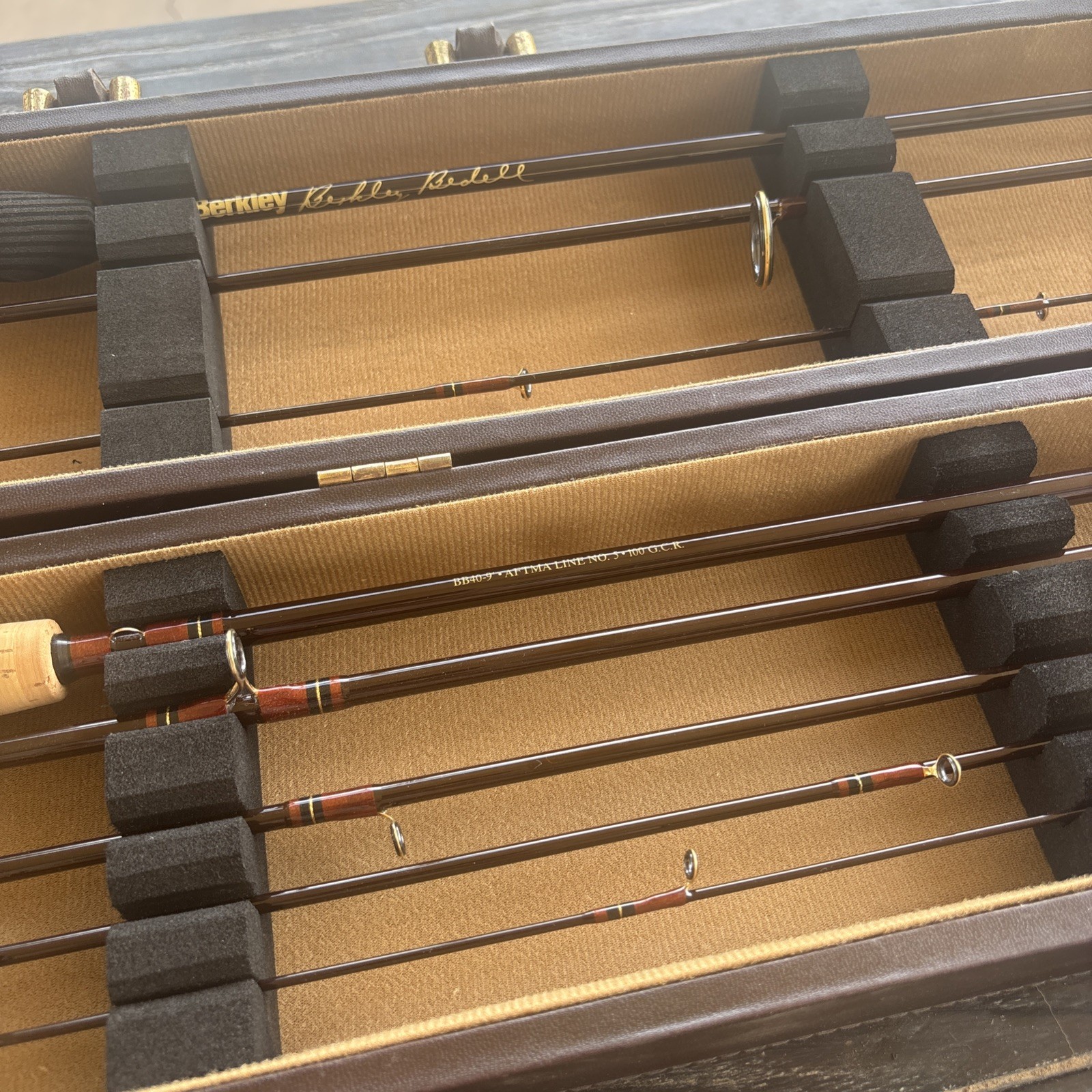 Vtg Berkley Bedell 50th Anniversary 2 Rod Fly Spinning Set Unused Serial 229