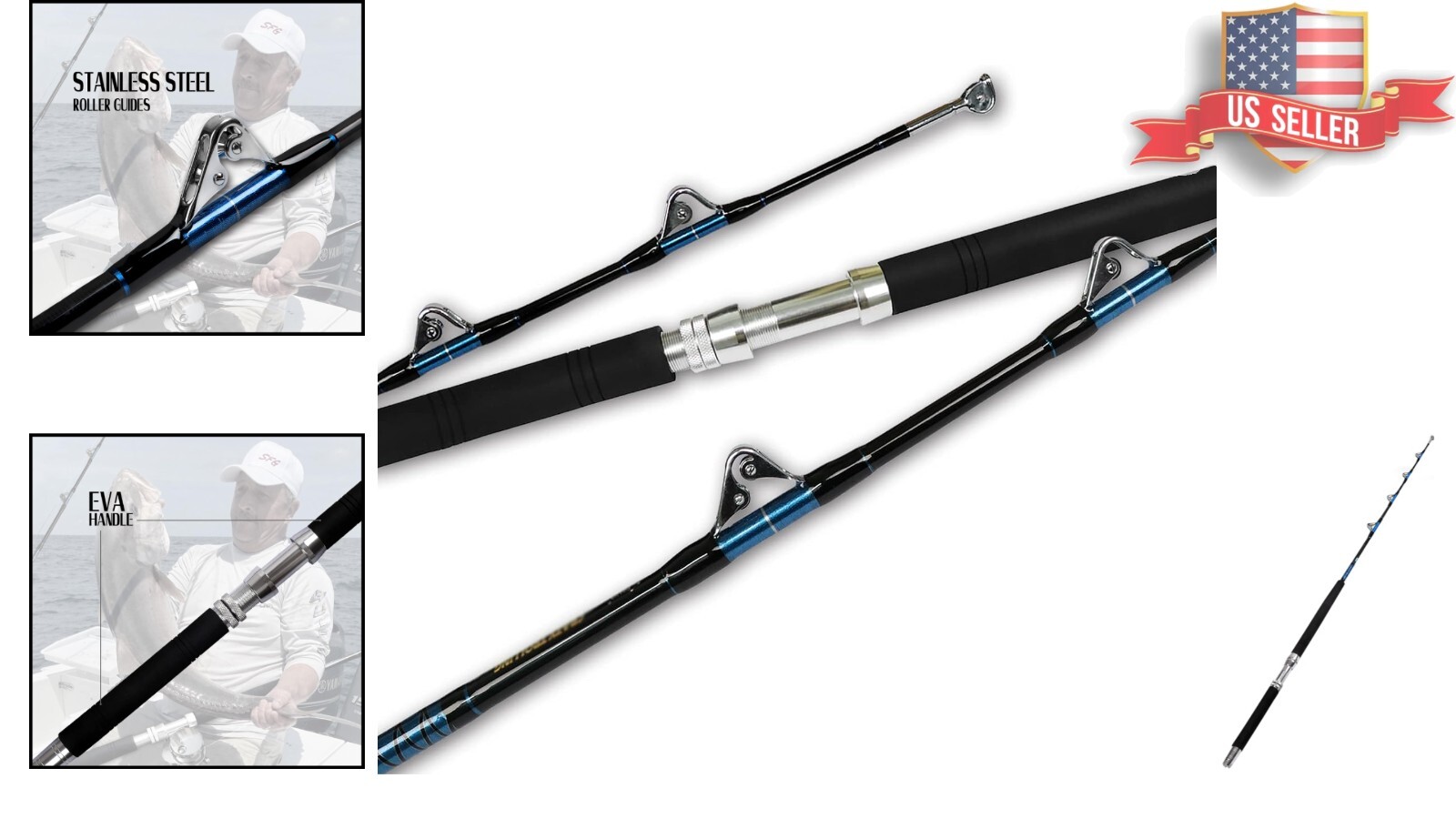 Conventional 5’1″ Trolling Fishing Rod – Built for Big Game and Heavy Power Use