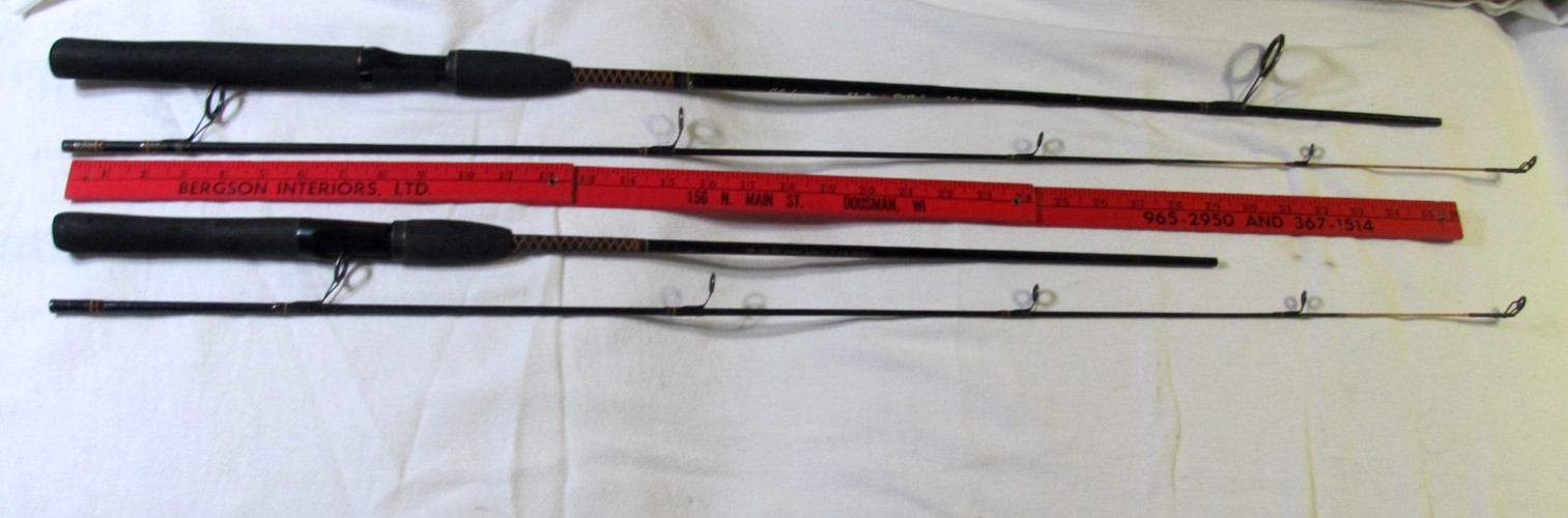 Two (2 ) Ugly Stik SPL 1101 5’6″ &SPL 1102 6 f: L& M Action Spinning Rods. 2 Pc