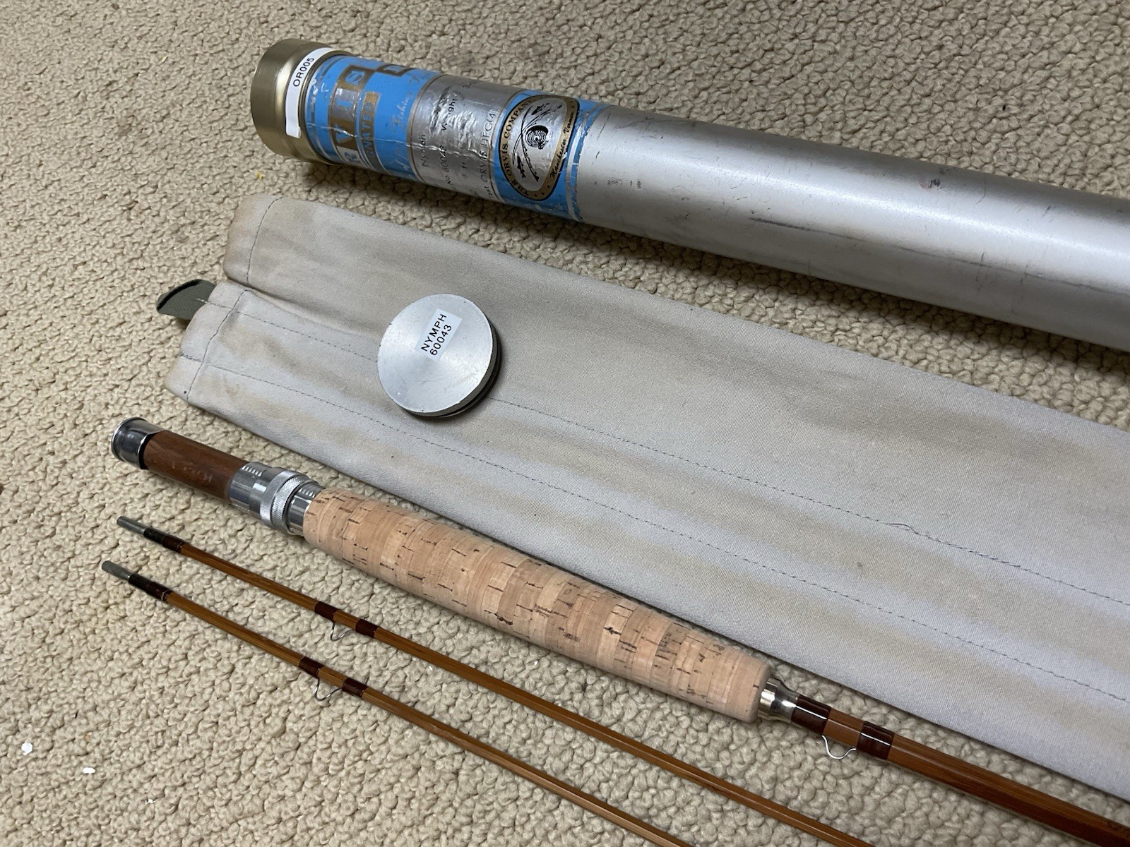 Stunning Vintage Orvis 8’ 4wt NYMPH BAMBOO Fly Rod Prev. Owned by Marty Keane