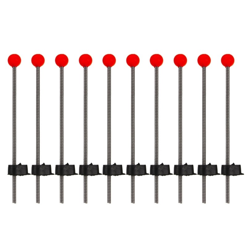 10Pcs Ice Fishing Rod Tip Spring Ball Low Temperature Resistant Good Toughness
