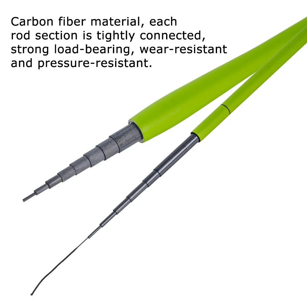 1.8M-3.6M Ultra-Hard Carbon Fiber Fishing Rod, Mini Portable Stream Fishing Rod