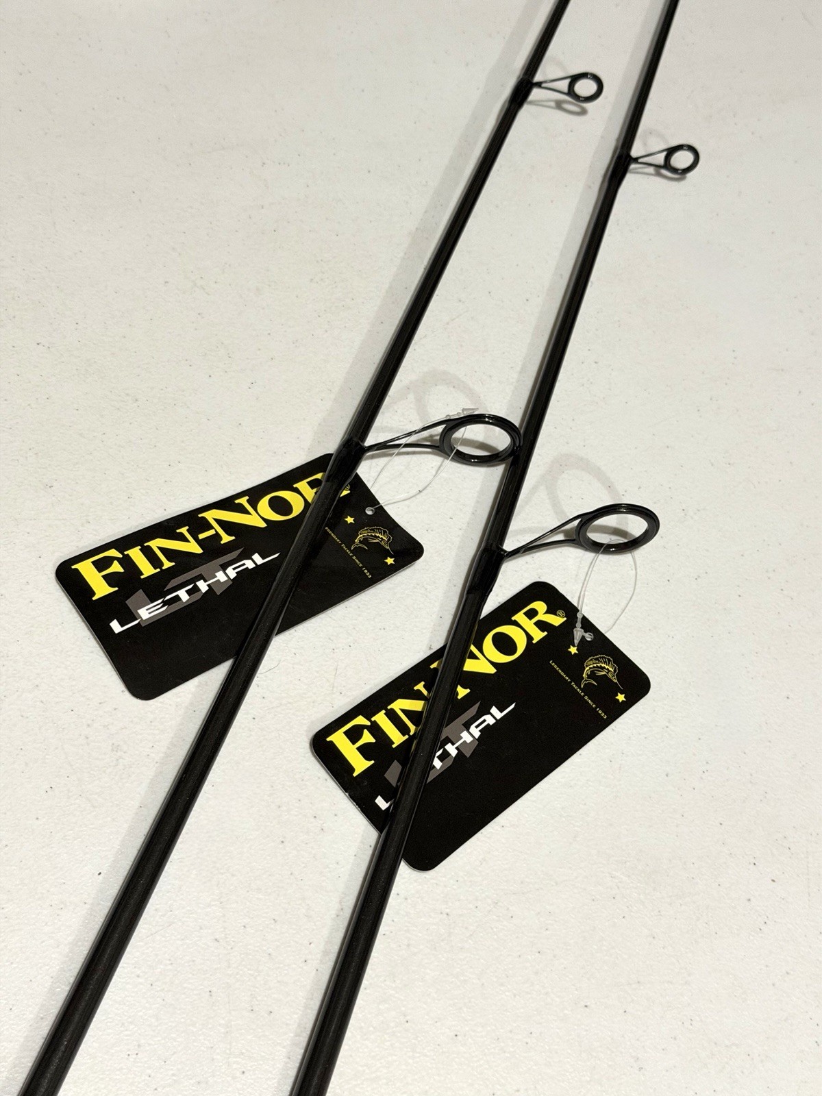 LOT of 2 – Fin-Nor LETHAL 7 Ft Spinning Rods – Saltwater Freshwater