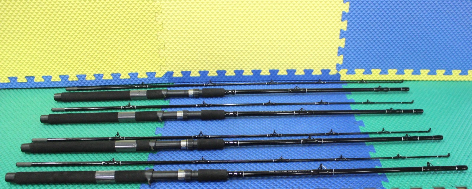 Okuma Black Classic Pro Conventional Trolling Rod Med 7′ 6″ 2Pc CPC-762 4-Pack