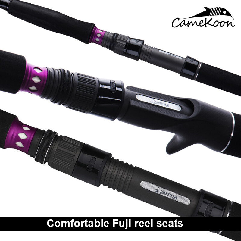 CAMEKOON 2.1M 2.4M 2.7M Carbon 2-Pieces Travel Spinning Casting Boat Fishing Rod