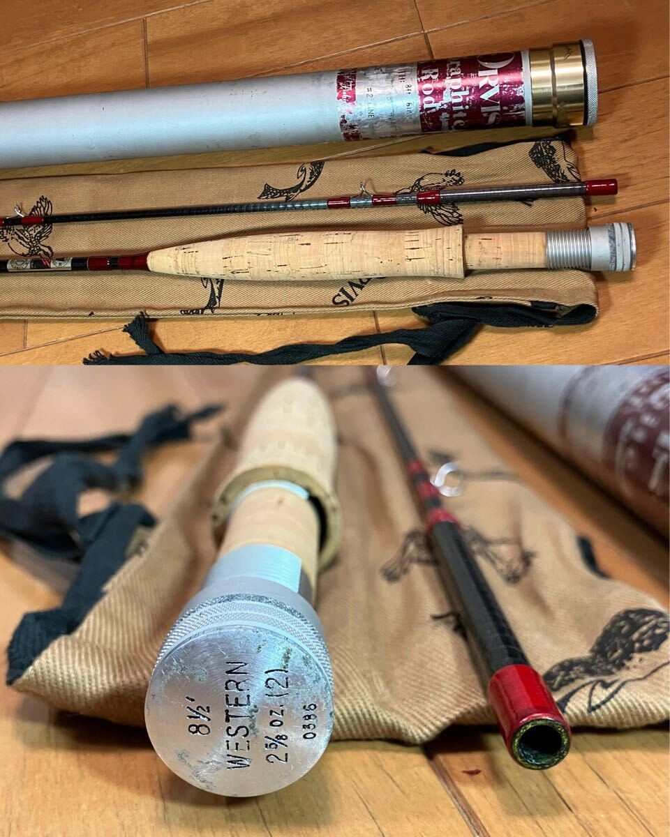 Old Orvis Graphite Western 8’6″ #2 Fly Rod Fishing 3348