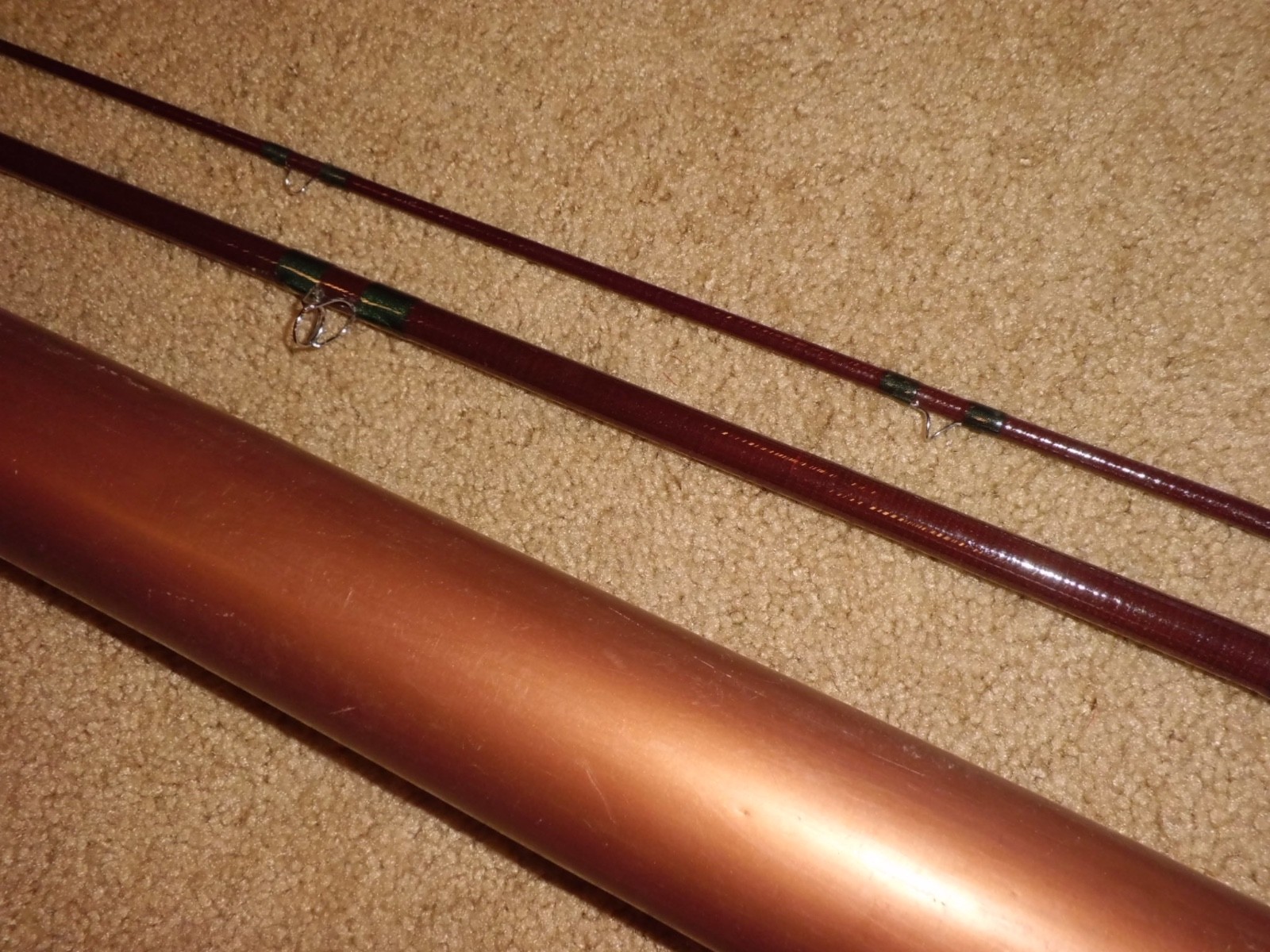 Vintage WALTON POWELL Model UFB 92 Fiberglass Fly 9′ Rod- line 9-10-11-12 wt