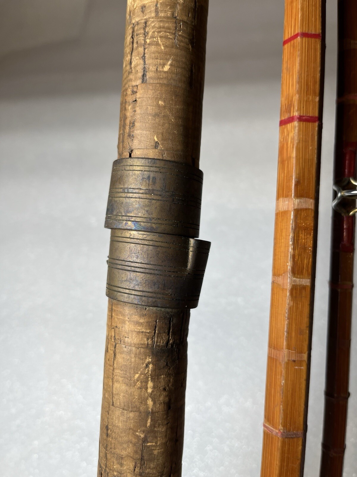 Vintage Noris Original 0211 Wood Fishing Pole 3 Sections 5’ Each Total 14’ 7”