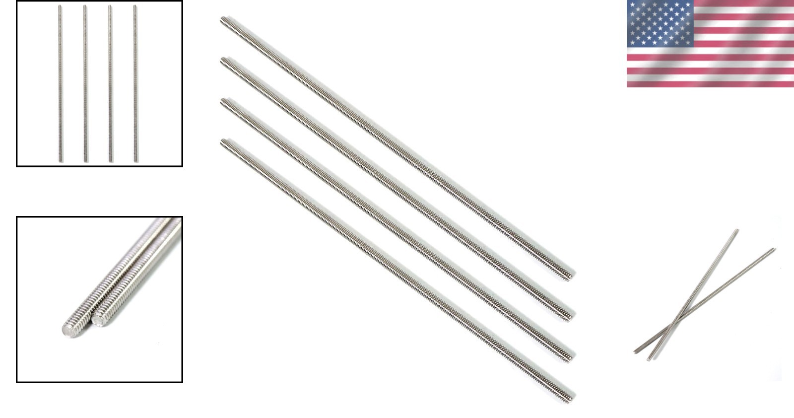 304 Stainless Steel Threaded Rod, 1/4″ -20, 12″ Length – Perfect for Anchoring