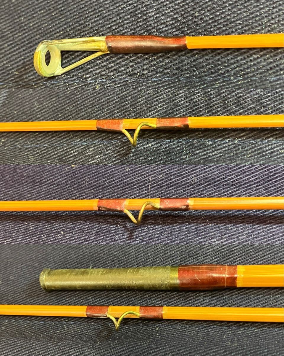 Old Hardy Paracona Bamboo Rod The CC De France 8′ 245cm #5 Fly Rod Fishing 2134