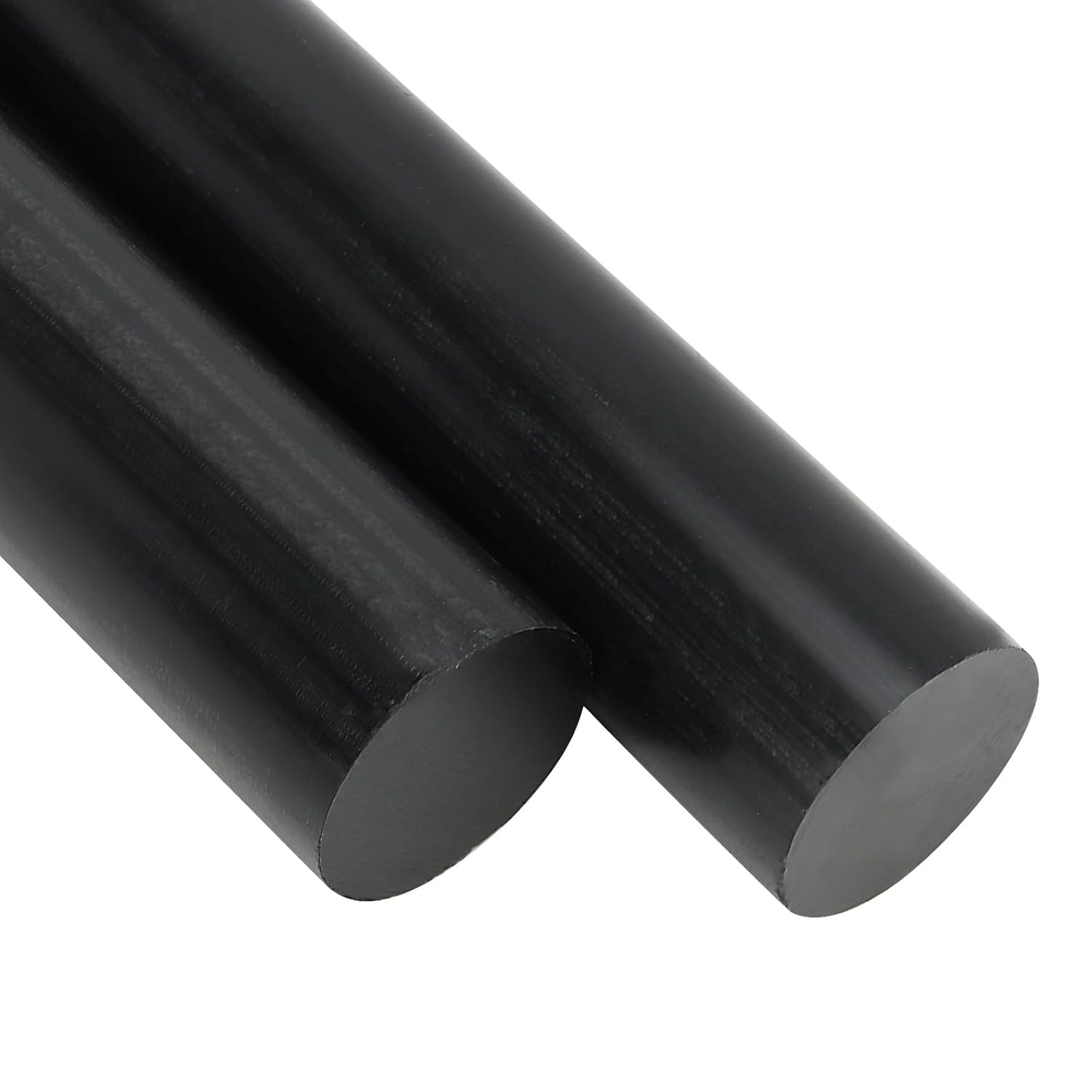 2 PCS Black Round Acetal Copolymer Rods 1.5 x 12 Inch POM Plastic Bar Stock