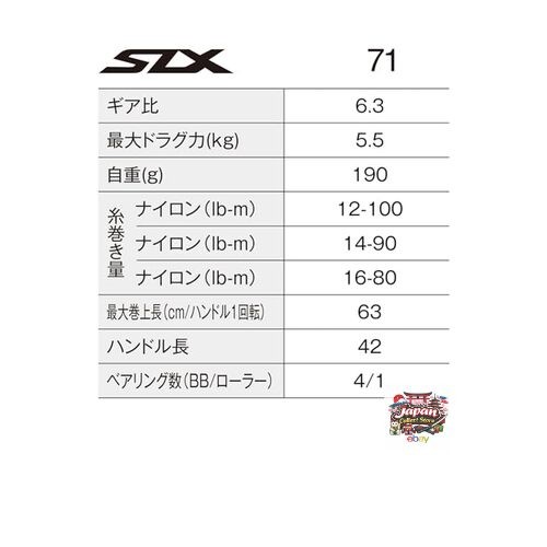 NEW Shimano 24 SLX 71 Left-Handed Baitcasting Reel JP