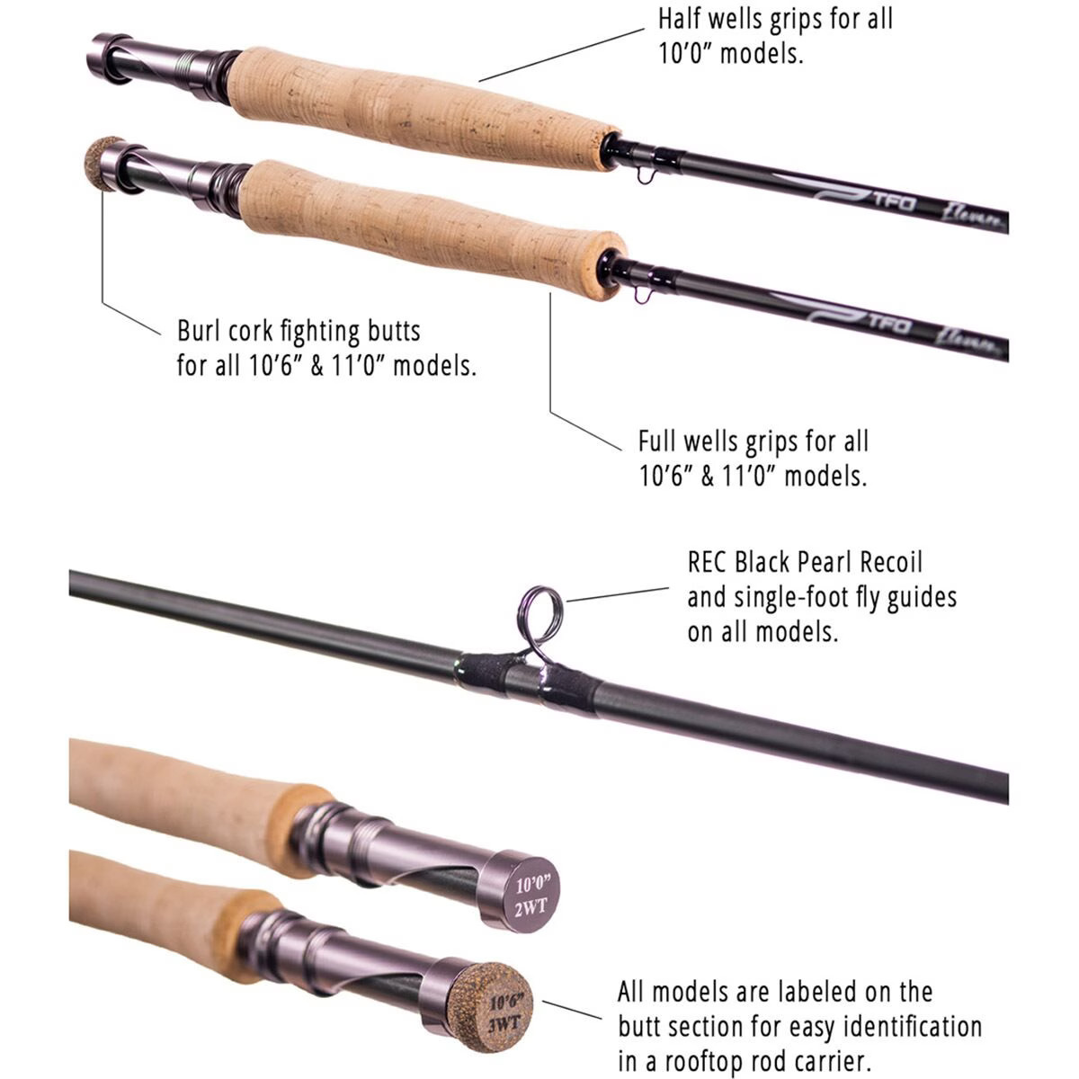 TFO Elevare Rod + Case – 4 Piece