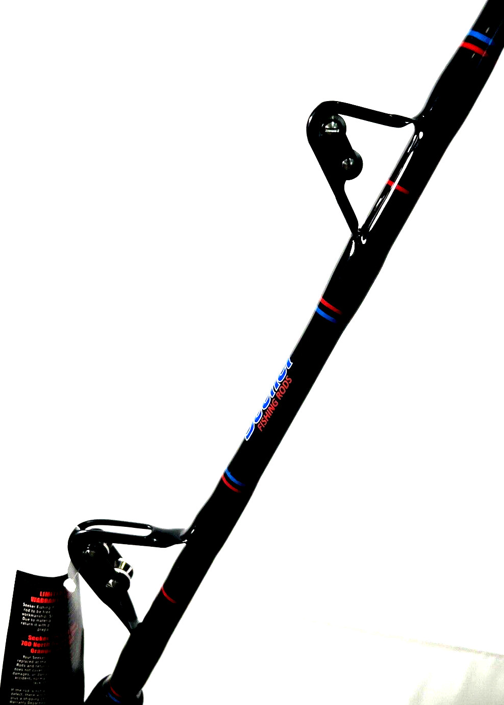 Seeker G 6463XXH-6 1/4 AR Black Steel Graphite 80-100Lb Roller G Fishing Rod USA
